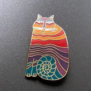 Laurel Burch Rainbow Cats One Cat Only Brooch Pin